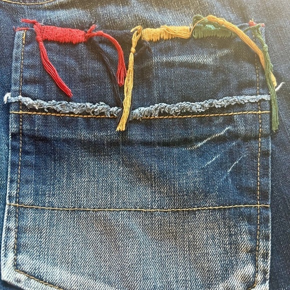 EUC Mens Akademiks Native Warriors Indian Dark Blue Jeans 38x32🐎🐎 (D3) - Picture 3 of 13